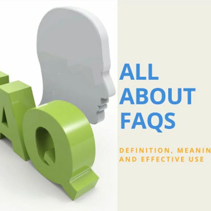 Grafik mit großem FAQ-Schriftzug und Kopf-Silhouette als Symbol für häufig gestellte Fragen, Wissensvermittlung und strukturierte Informationsbereitstellung